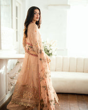 Mushq Sham Shandaar Embroidered Chiffon Unstitched 3Pc Suit - Tarannum