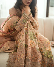 Mushq Sham Shandaar Embroidered Chiffon Unstitched 3Pc Suit - Tarannum