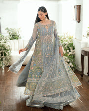 Mushq Sham Shandaar Embroidered Chiffon Unstitched 3Pc Suit - Jashn e Jahanara
