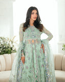 Mushq Sham Shandaar Embroidered Chiffon Unstitched 3Pc Suit - Sitaara