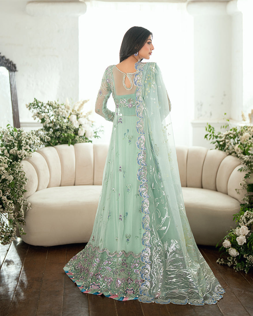 Mushq Sham Shandaar Embroidered Chiffon Unstitched 3Pc Suit - Sitaara