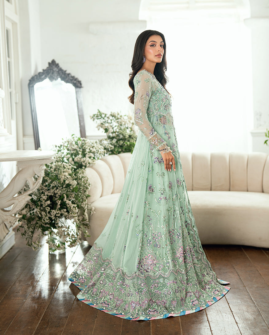 Mushq Sham Shandaar Embroidered Chiffon Unstitched 3Pc Suit - Sitaara