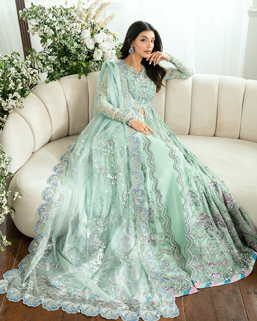 Mushq Sham Shandaar Embroidered Chiffon Unstitched 3Pc Suit - Sitaara