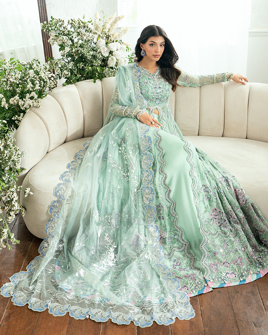 Mushq Sham Shandaar Embroidered Chiffon Unstitched 3Pc Suit - Sitaara