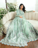 Mushq Sham Shandaar Embroidered Chiffon Unstitched 3Pc Suit - Sitaara