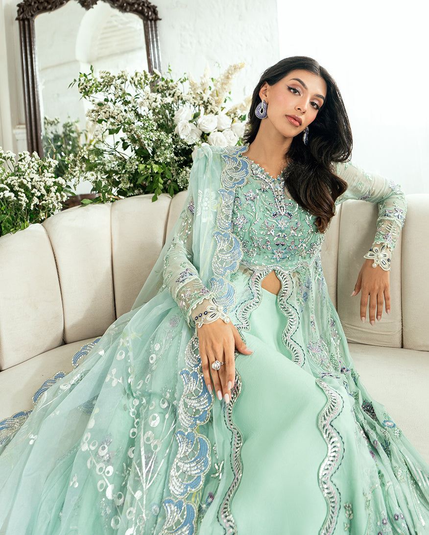 Mushq Sham Shandaar Embroidered Chiffon Unstitched 3Pc Suit - Sitaara