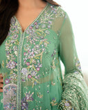 Mushq Sham Shandaar Embroidered Chiffon Unstitched 3Pc Suit - Adaa