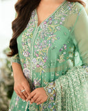 Mushq Sham Shandaar Embroidered Chiffon Unstitched 3Pc Suit - Adaa