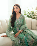 Mushq Sham Shandaar Embroidered Chiffon Unstitched 3Pc Suit - Adaa