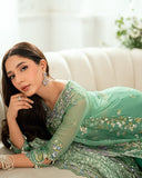 Mushq Sham Shandaar Embroidered Chiffon Unstitched 3Pc Suit - Adaa