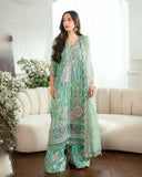 Mushq Sham Shandaar Embroidered Chiffon Unstitched 3Pc Suit - Adaa