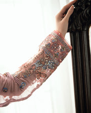 Mushq Sham Shandaar Embroidered Chiffon Unstitched 3Pc Suit - Roop Rangoli