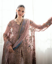 Mushq Sham Shandaar Embroidered Chiffon Unstitched 3Pc Suit - Roop Rangoli