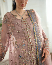 Mushq Sham Shandaar Embroidered Chiffon Unstitched 3Pc Suit - Roop Rangoli