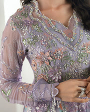 Mushq Sham Shandaar Embroidered Chiffon Unstitched 3Pc Suit - Rangeela Raag