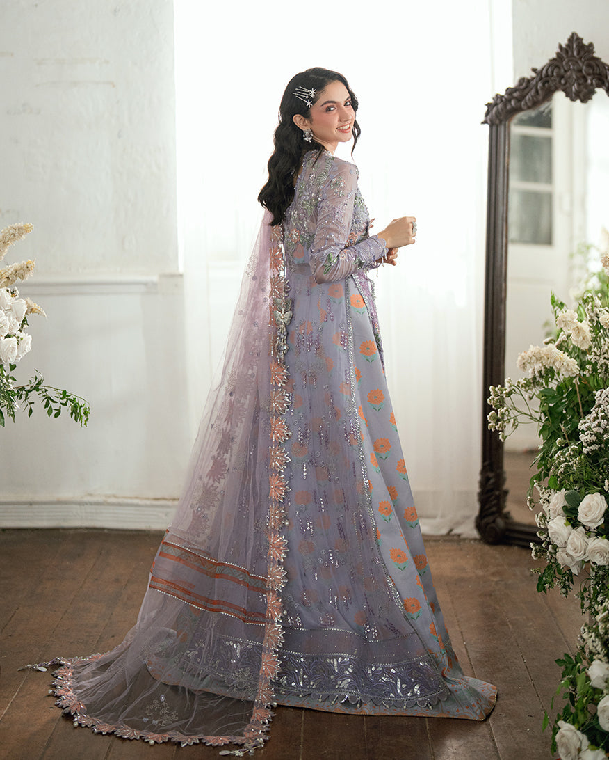Mushq Sham Shandaar Embroidered Chiffon Unstitched 3Pc Suit - Rangeela Raag