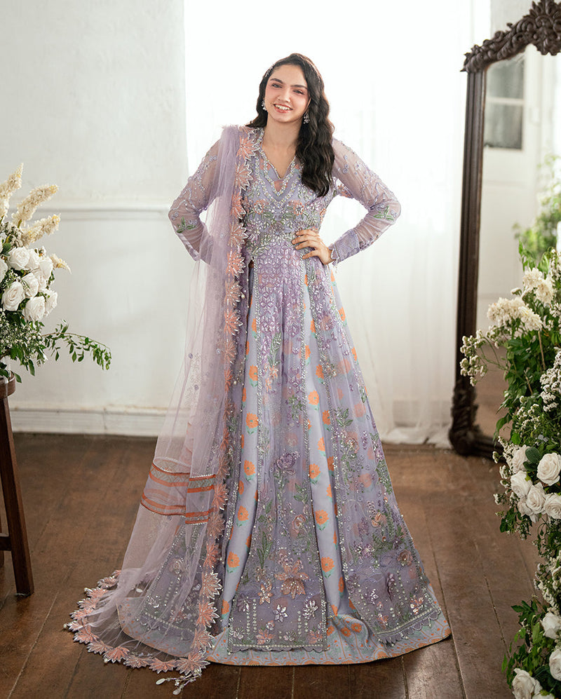 Mushq Sham Shandaar Embroidered Chiffon Unstitched 3Pc Suit - Rangeela Raag