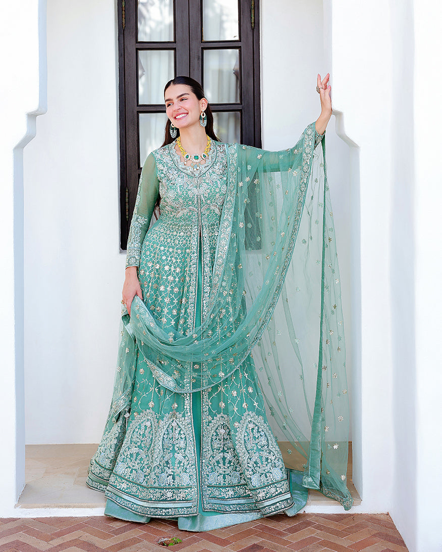 Mushq Bachelorette Chronicles Chiffon Unstitched 3Pc Suit - Dazzling Diva
