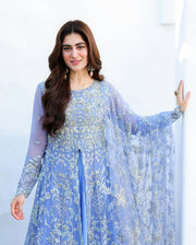 Mushq Bachelorette Chronicles Chiffon Unstitched 3Pc Suit - Blushing Bride