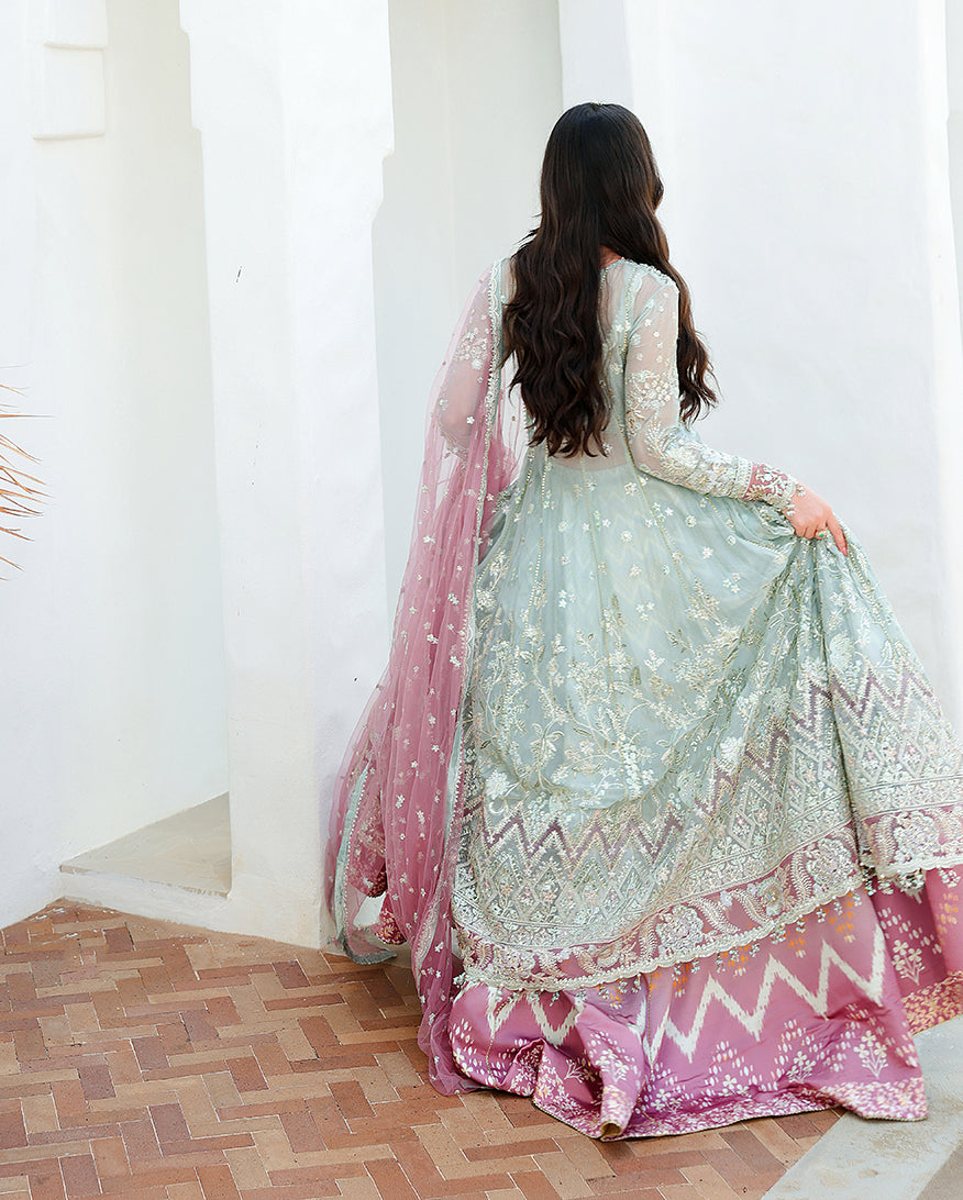 Mushq Bachelorette Chronicles Chiffon Unstitched 3Pc Suit - Flirty Muse