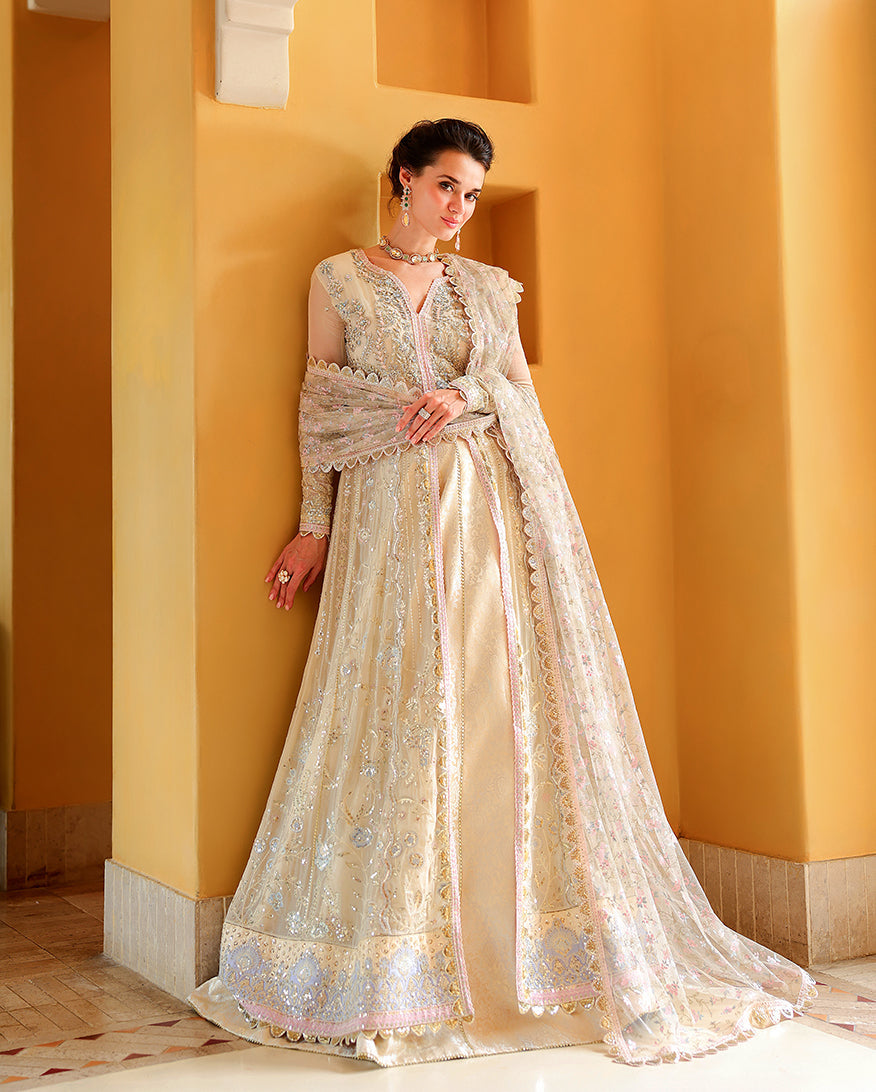 Mushq Bachelorette Chronicles Chiffon Unstitched 3Pc Suit - Blush Hour