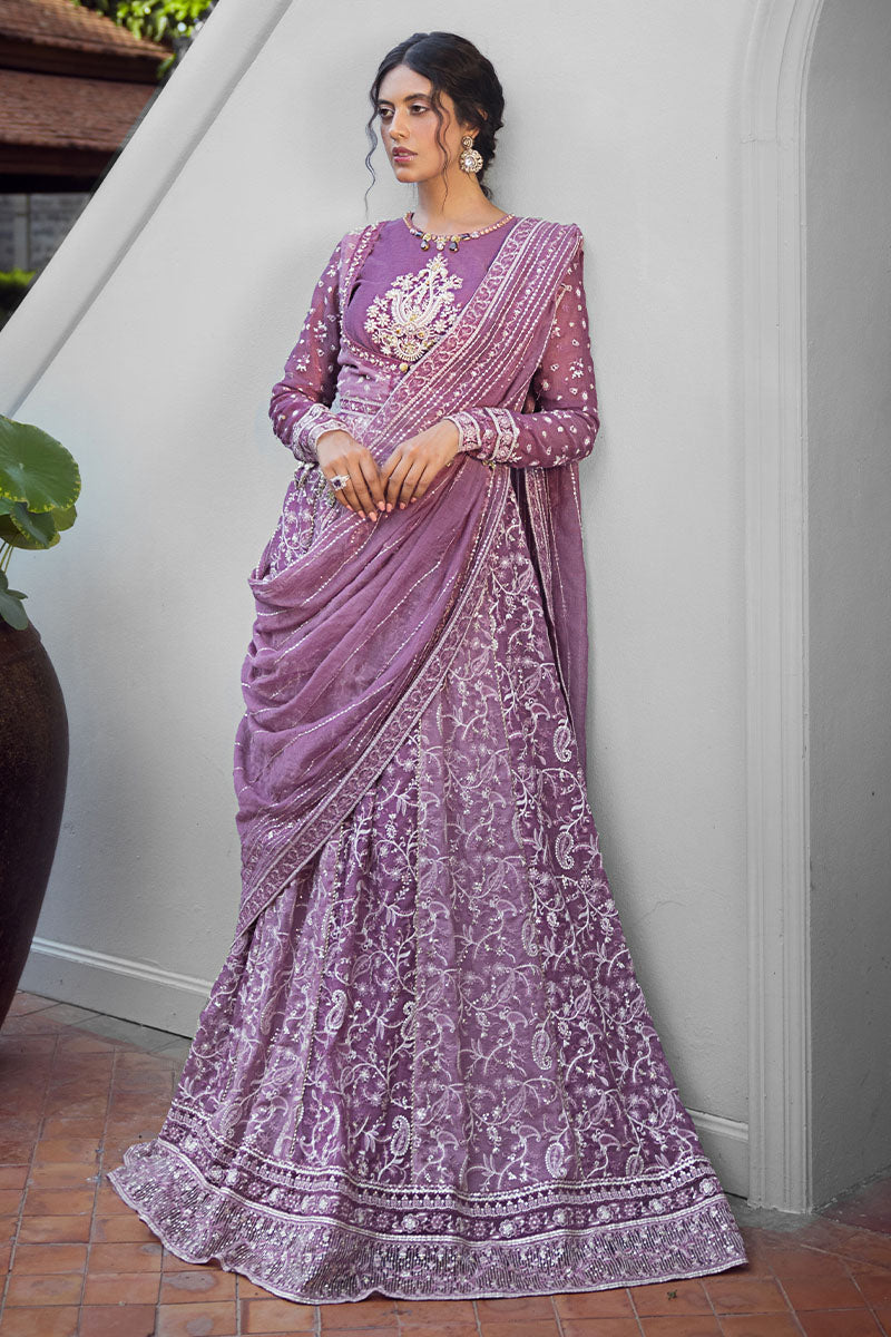 Roohi by Mushq Embroidered Khadi Net Unstitched 3Pc Suit MLF-02 Naina