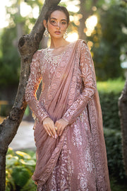 Roohi by Mushq Embroidered Khadi Net Unstitched 3Pc Suit MLF-05 Vaniya