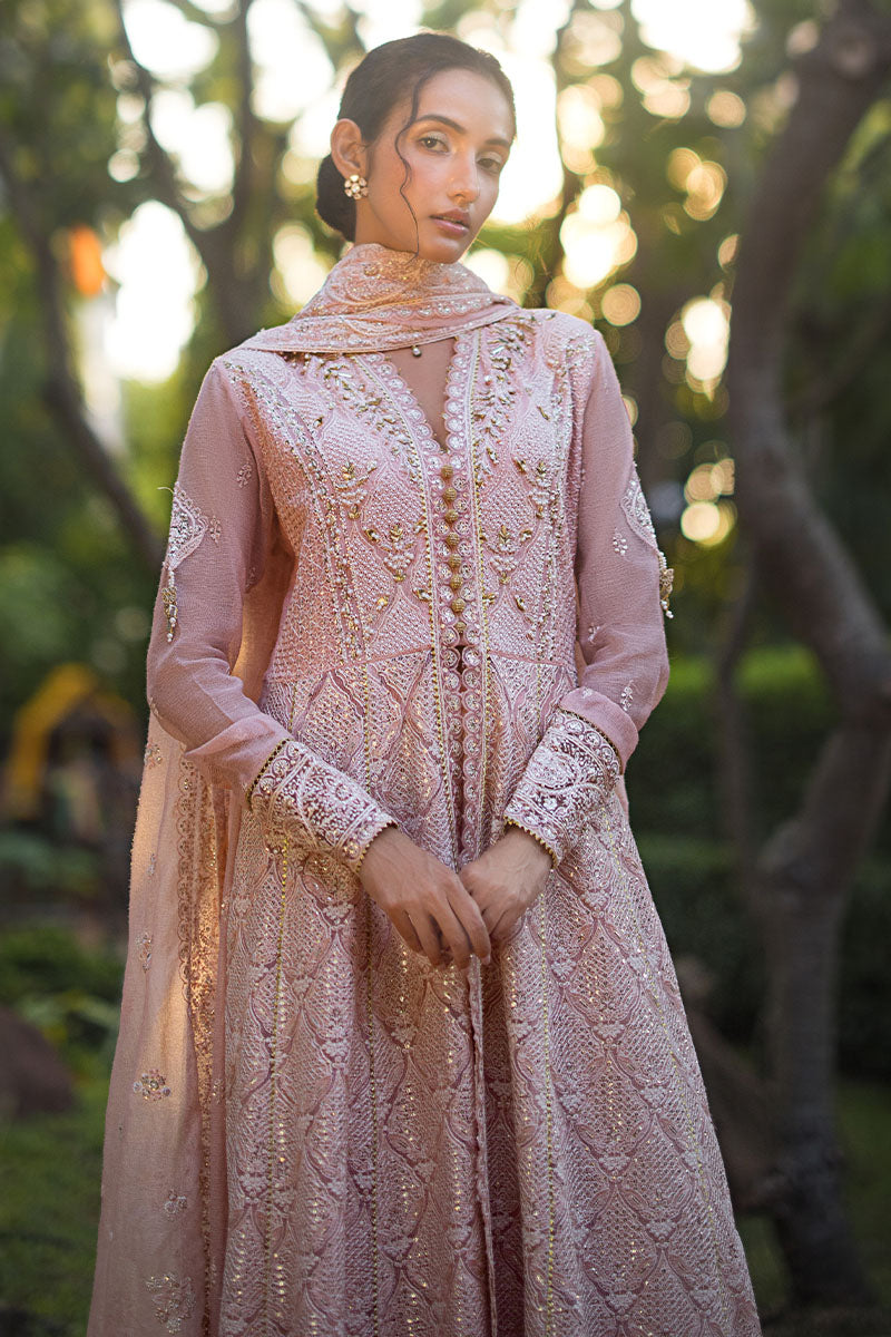 Roohi by Mushq Embroidered Khadi Net Unstitched 3Pc Suit MLF-07 Aanya