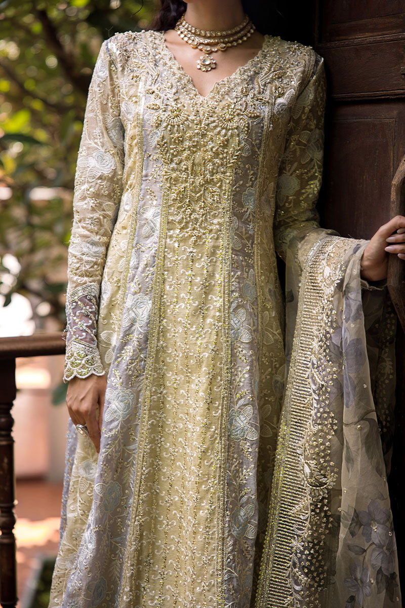 Roohi by Mushq Embroidered Khadi Net Unstitched 3Pc Suit MLF-08 Riya