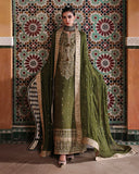 Mushq Nuvera Embroidered Raw Silk Unstitched 3Pc Suit - Celestia Crown