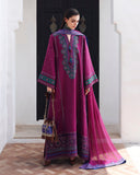 Mushq Nuvera Embroidered Raw Silk Unstitched 3Pc Suit - Reina Rouge