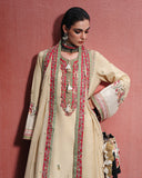 Mushq Nuvera Embroidered Raw Silk Unstitched 3Pc Suit - Cardinal Gem