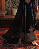 Mushq Nuvera Embroidered Raw Silk Unstitched 3Pc Suit - Carmine Jewel