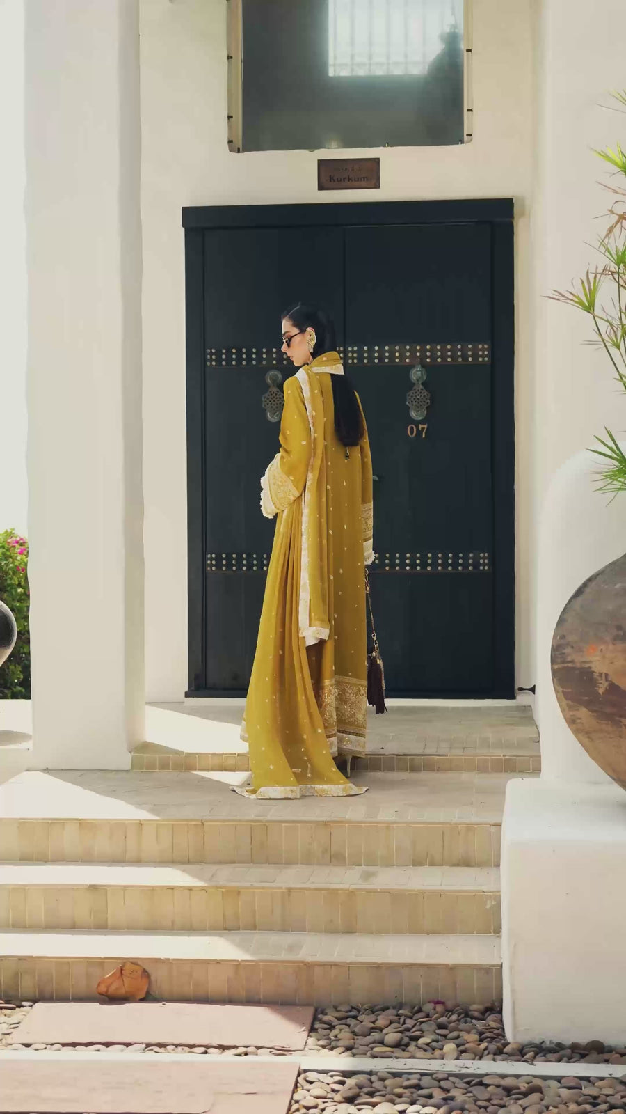 Mushq Nuvera Embroidered Raw Silk Unstitched 3Pc Suit - Rosalie Crown