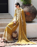 Mushq Nuvera Embroidered Raw Silk Unstitched 3Pc Suit - Rosalie Crown