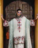 Mushq Nuvera Embroidered Raw Silk Unstitched 3Pc Suit - Vivienne Rose