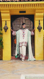 Mushq Nuvera Embroidered Raw Silk Unstitched 3Pc Suit - Vivienne Rose