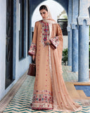 Mushq Nuvera Embroidered Raw Silk Unstitched 3Pc Suit - Belladona Royale