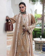 Mushq Nuvera Embroidered Raw Silk Unstitched 3Pc Suit - Queen's Promise