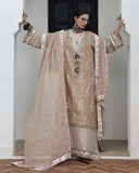 Mushq Nuvera Embroidered Raw Silk Unstitched 3Pc Suit - Queen's Promise