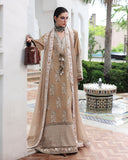 Mushq Nuvera Embroidered Raw Silk Unstitched 3Pc Suit - Queen's Promise