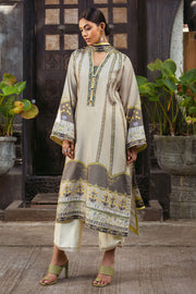 Mushq Nirvana Embroidered Raw Silk Unstitched 3Pc Suit MPS-01 Chestnut