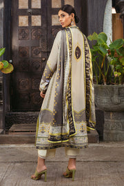 Mushq Nirvana Embroidered Raw Silk Unstitched 3Pc Suit MPS-01 Chestnut