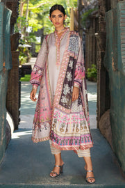 Mushq Nirvana Embroidered Raw Silk Unstitched 3Pc Suit MPS-03 Pewter