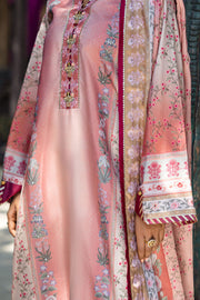 Mushq Nirvana Embroidered Raw Silk Unstitched 3Pc Suit MPS-04 Roseate