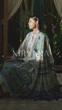 Mushq Nirvana Embroidered Raw Silk Unstitched 3Pc Suit MPS-05 Azure