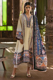 Mushq Nirvana Embroidered Raw Silk Unstitched 3Pc Suit MPS-09 Taupe