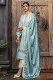 Mushq Nirvana Embroidered Raw Silk Unstitched 3Pc Suit MPS-10 Cerulean