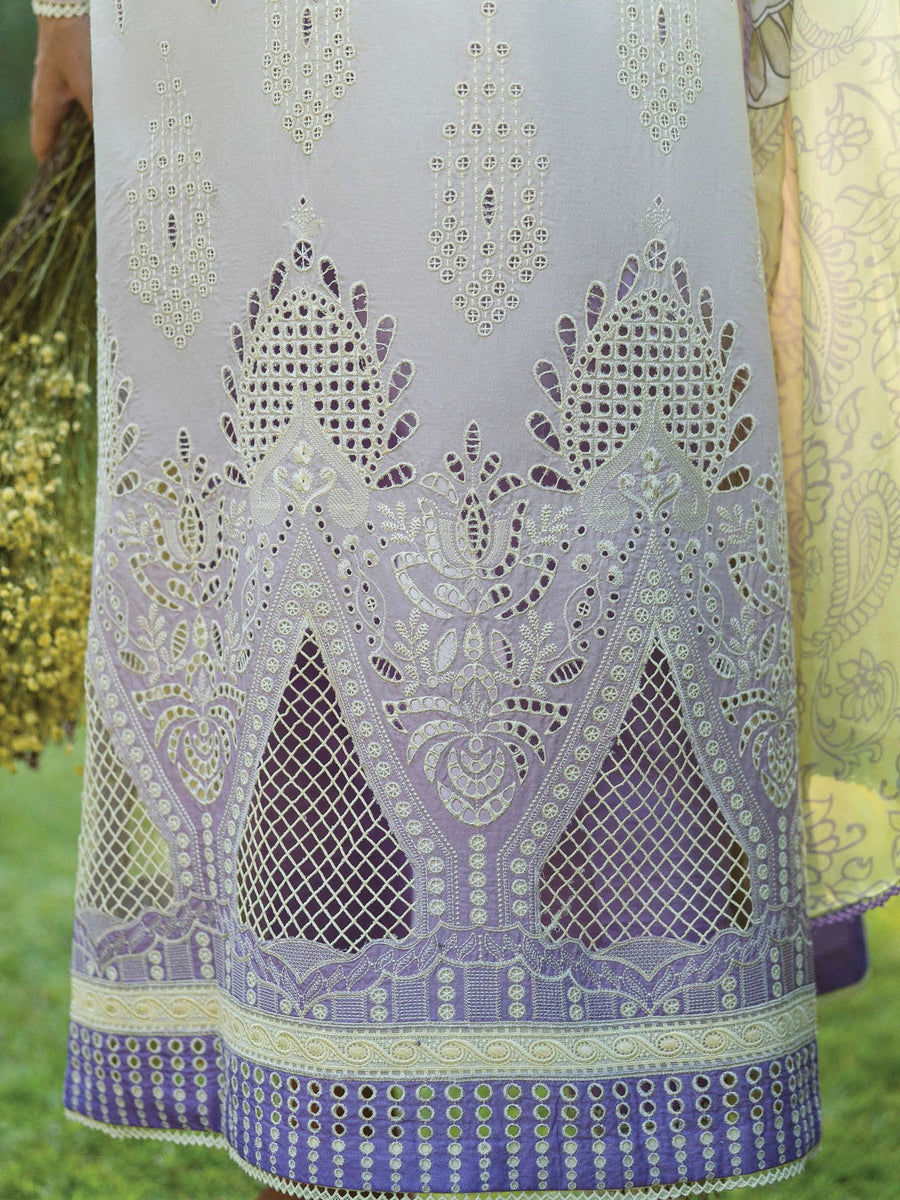 Mushq Solace Embroidered Chikankari Lawn Unstitched 3Pc Suit MSL-2501 Gioia
