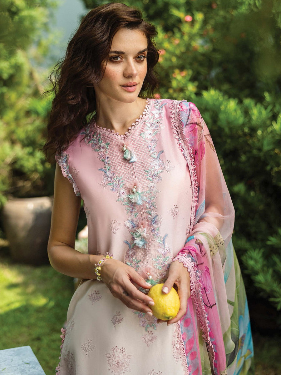 Mushq Solace Embroidered Chikankari Lawn Unstitched 3Pc Suit MSL-2502 Sorriso